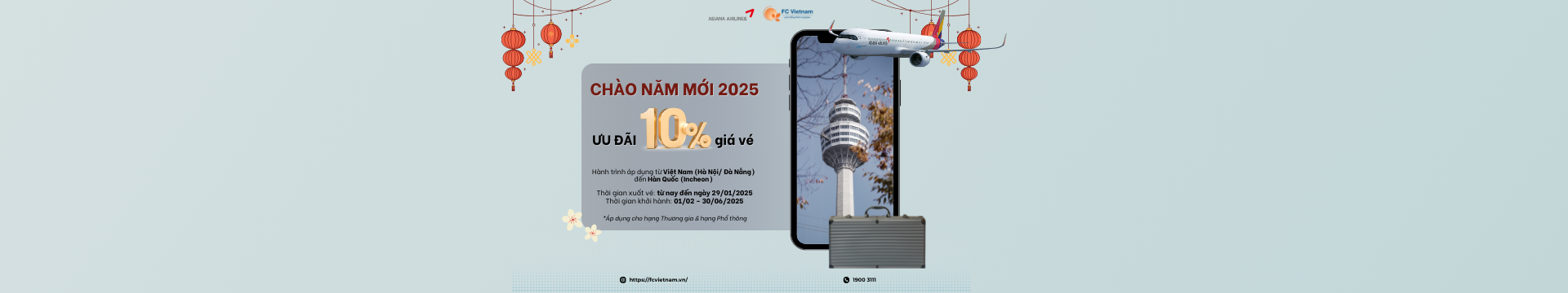 ASIANA AIRLINES TUNG ƯU ĐÃI CHÀO NĂM MỚI 2025