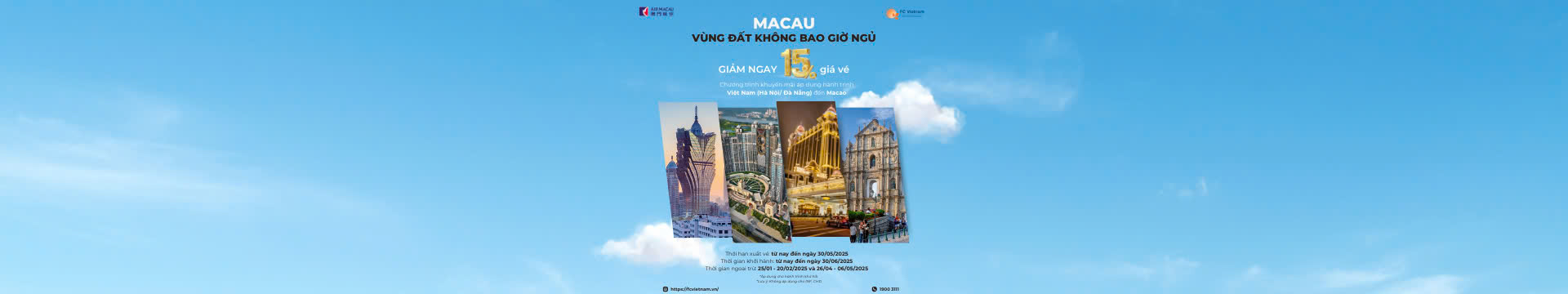 ƯU ĐÃI BAY MACAU – VÙNG ĐẤT KHÔNG BAO GIỜ NGỦ