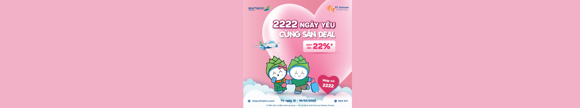 2222 NGÀY YÊU, CÙNG SĂN DEAL TỪ BAMBOO AIRWAYS