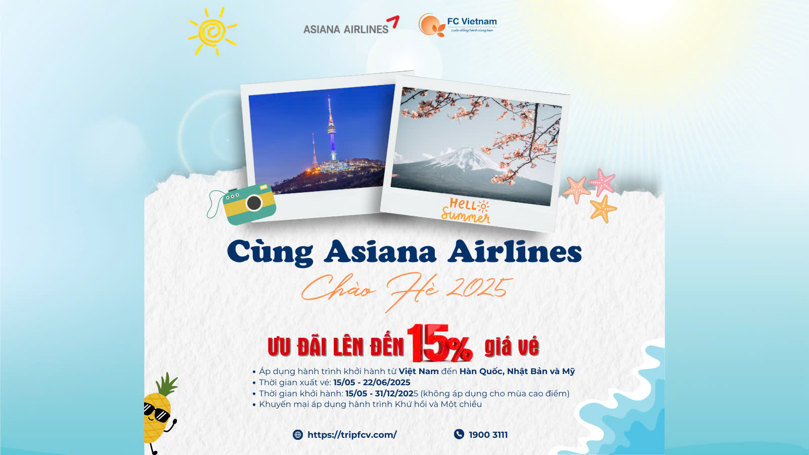 Cùng Asiana Airlines – Chào Hè 2025