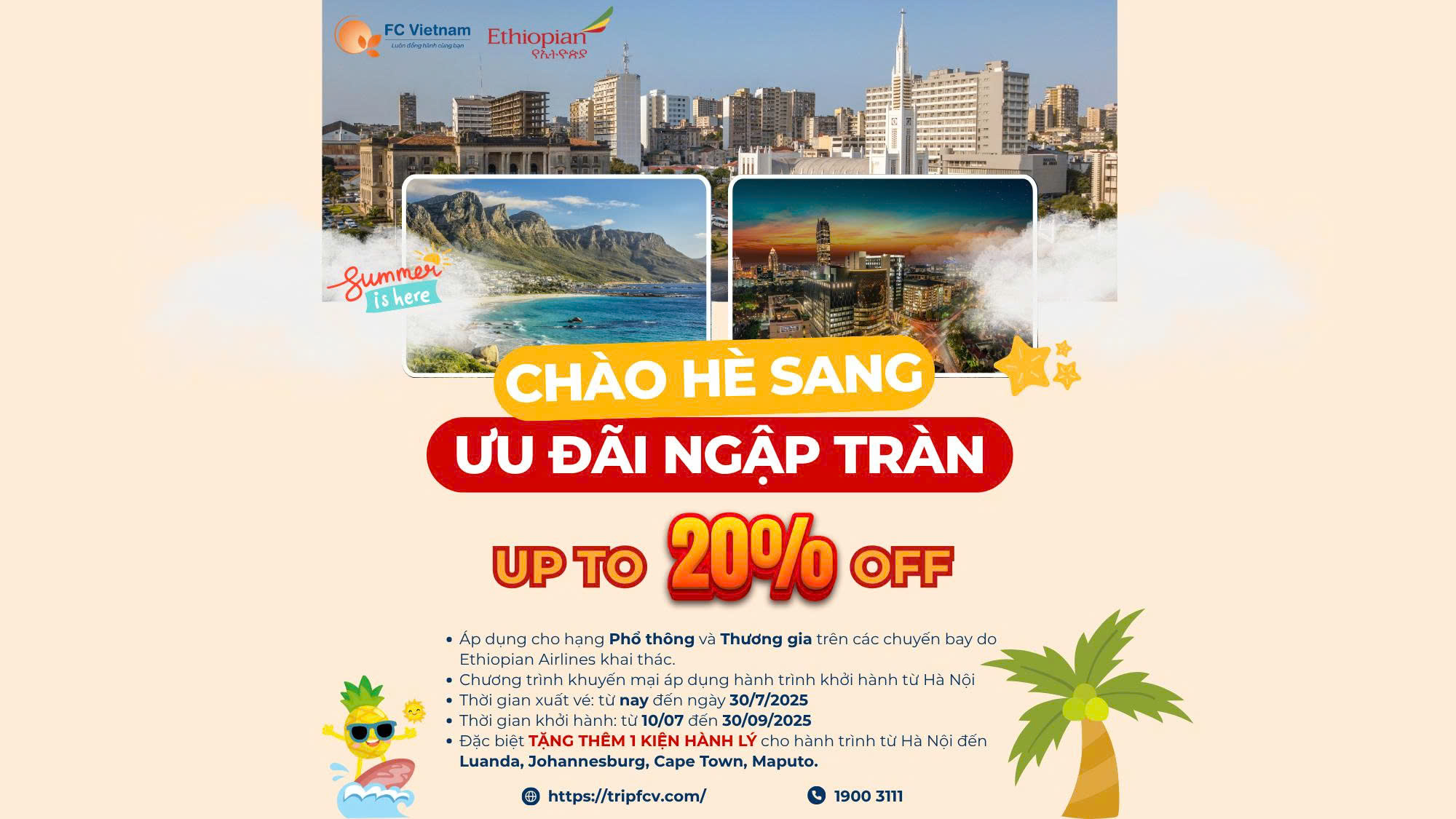 Bay Cùng Ethiopian Airlines | Chào Hè Sang Với Ưu Đãi Ngập Tràn