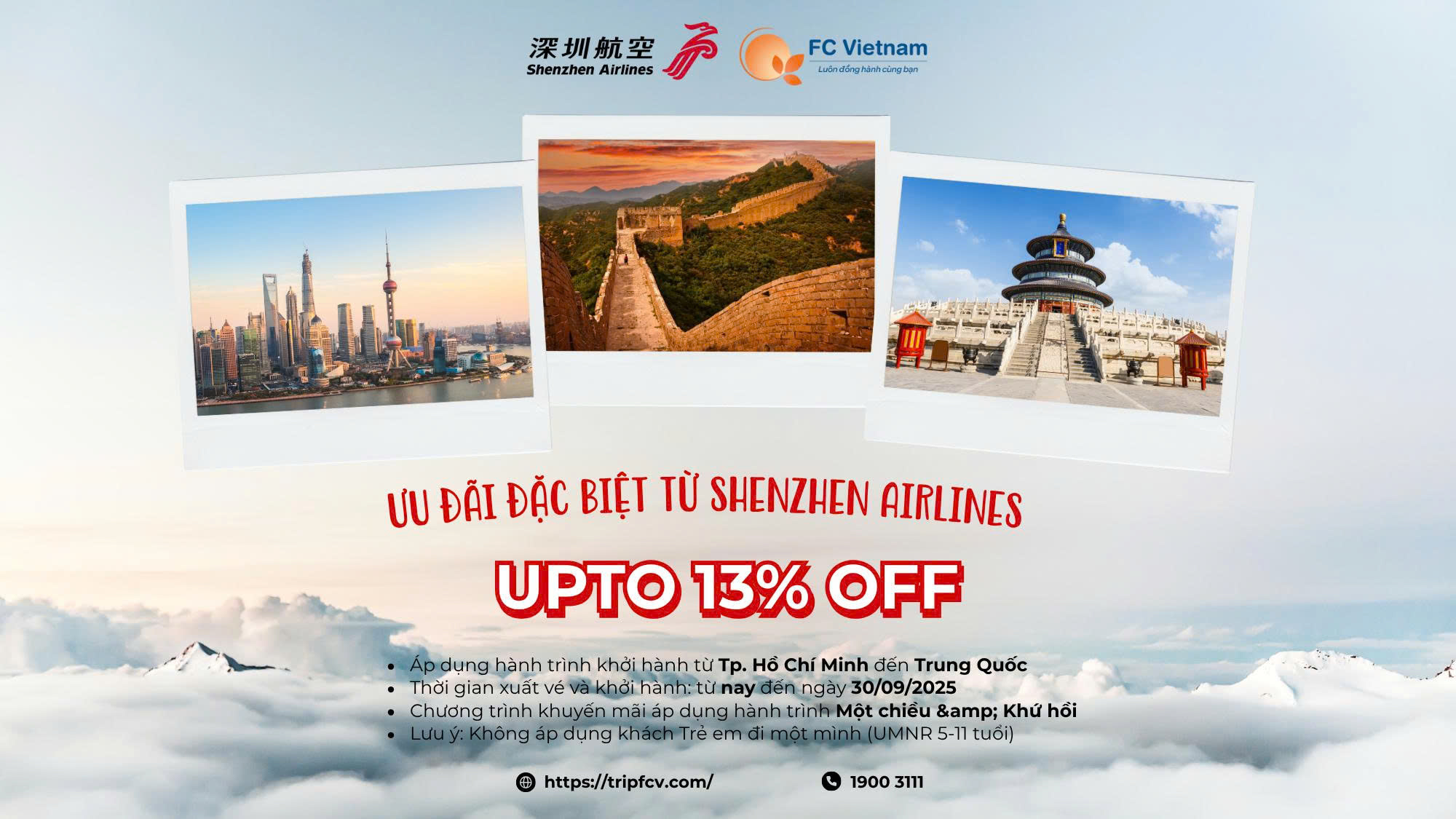 Ưu Đãi Đặc Biệt Từ Shenzhen Airlines
