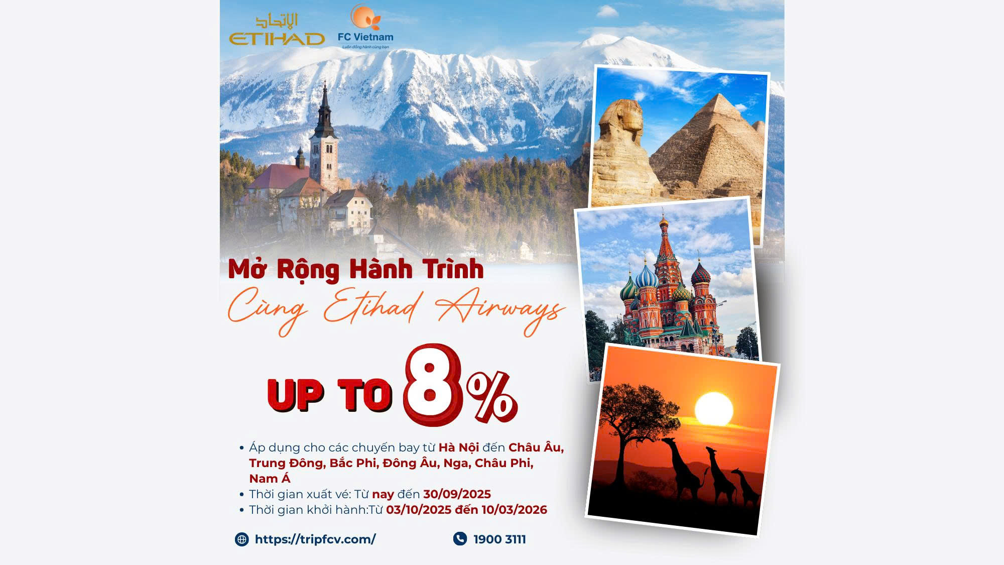 Mở Rộng Hành Trình Cùng Etihad Airwways