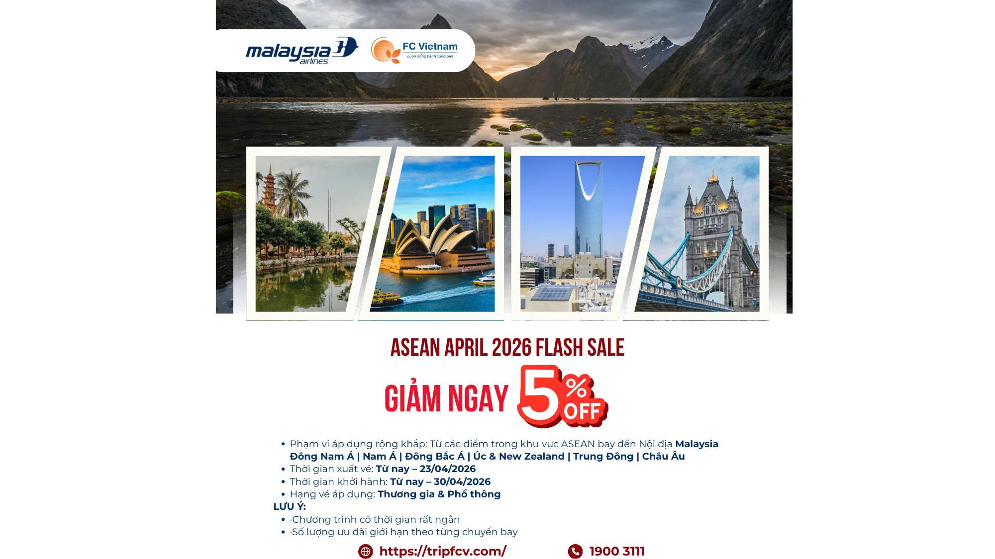 ASEAN APRIL 2026 FLASH SALE – GIẢM NGAY 5%