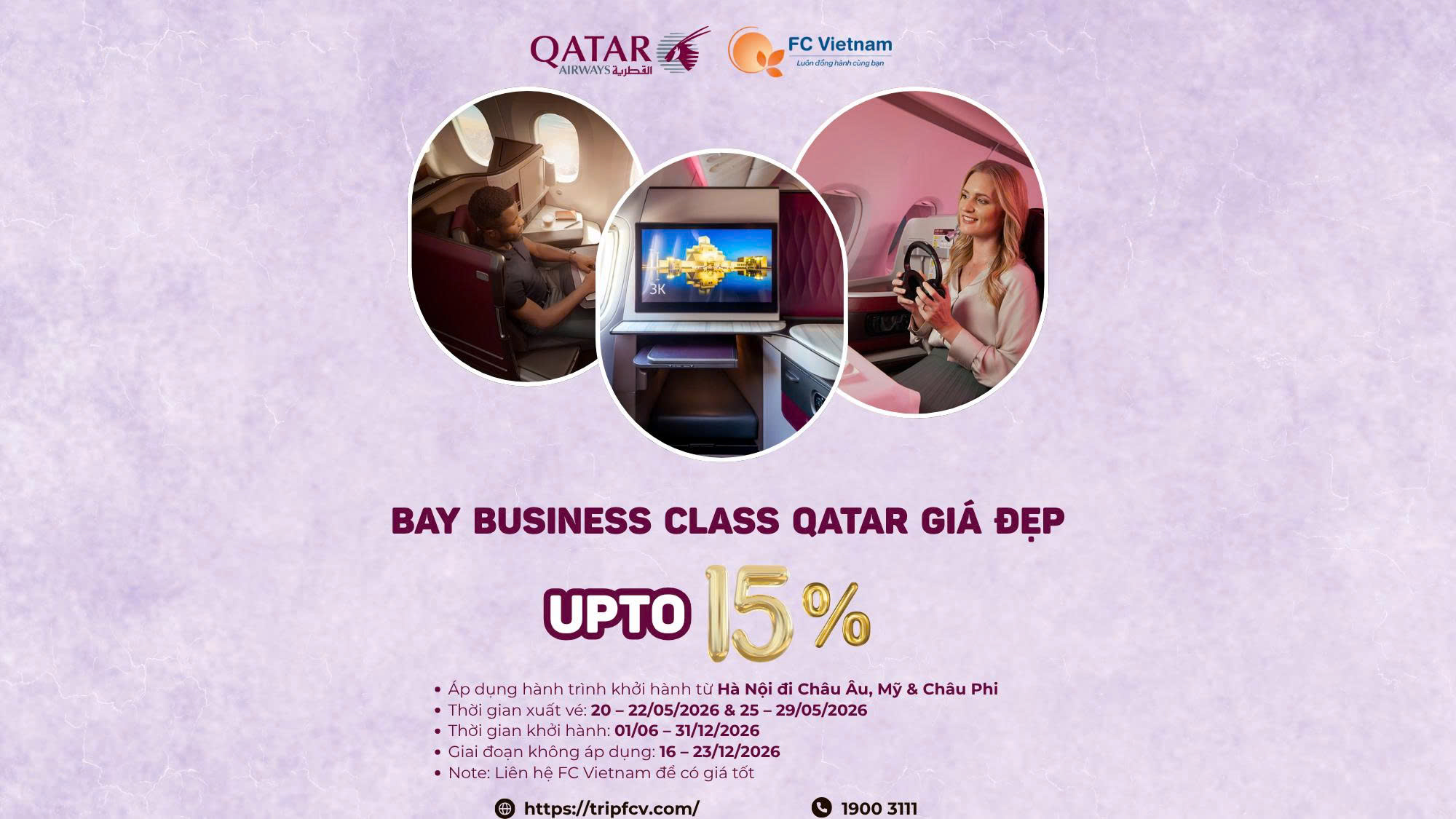 BAY BUSINESS CLASS QATAR MÀ GIÁ ĐẸP VẬY LUÔN HẢ?